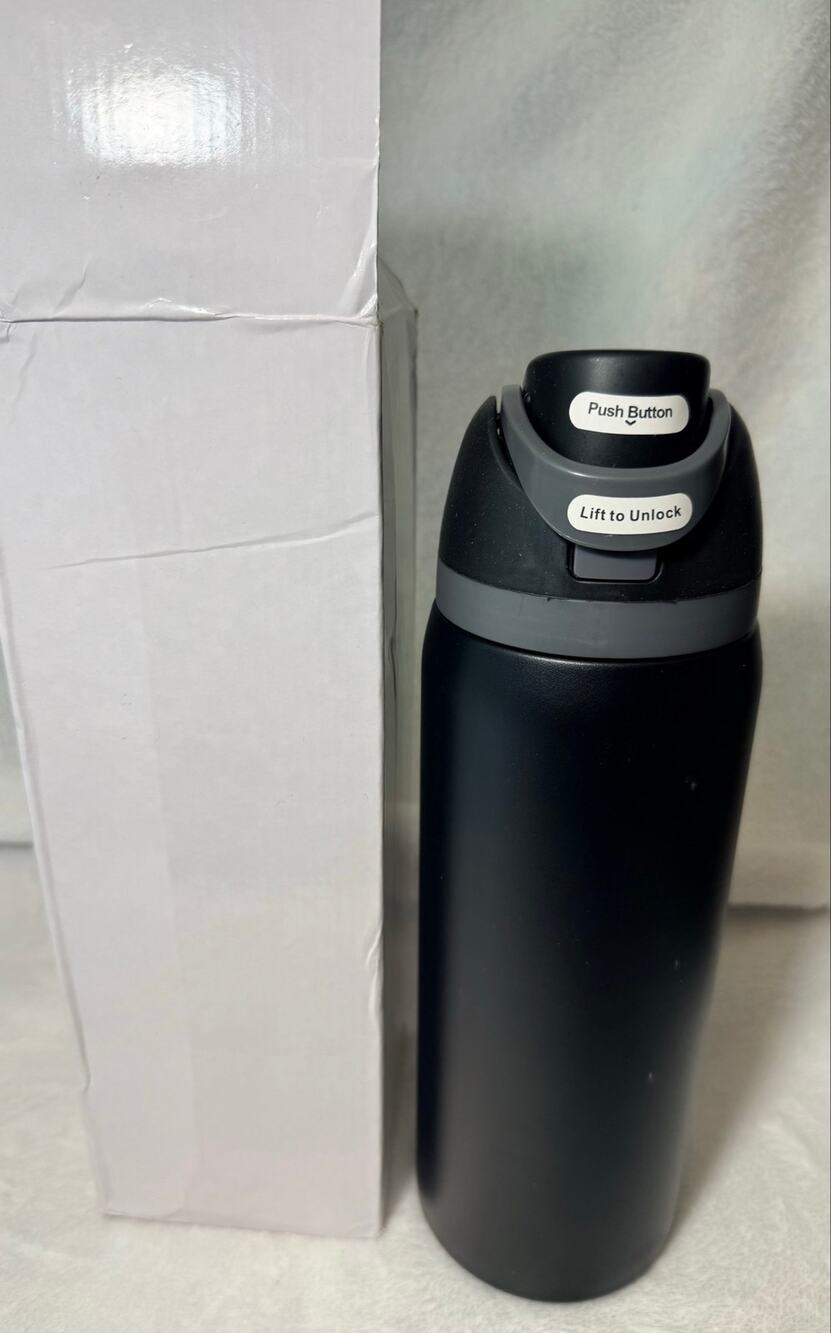 Double-Walled Water Bottle and Pop Lid, Leak-Proof, 24H Cold / 12H Hot, Dual Sip